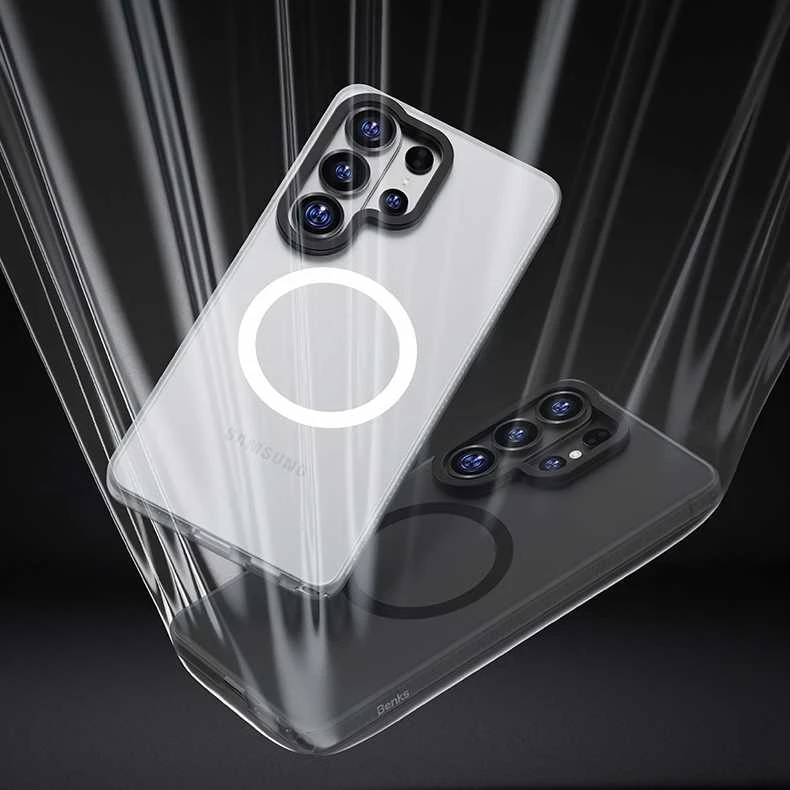 Benks Magnetic Lucid Armor dėklas (A050) skirtas Samsung Galaxy S26 Ultra baltos spalvos