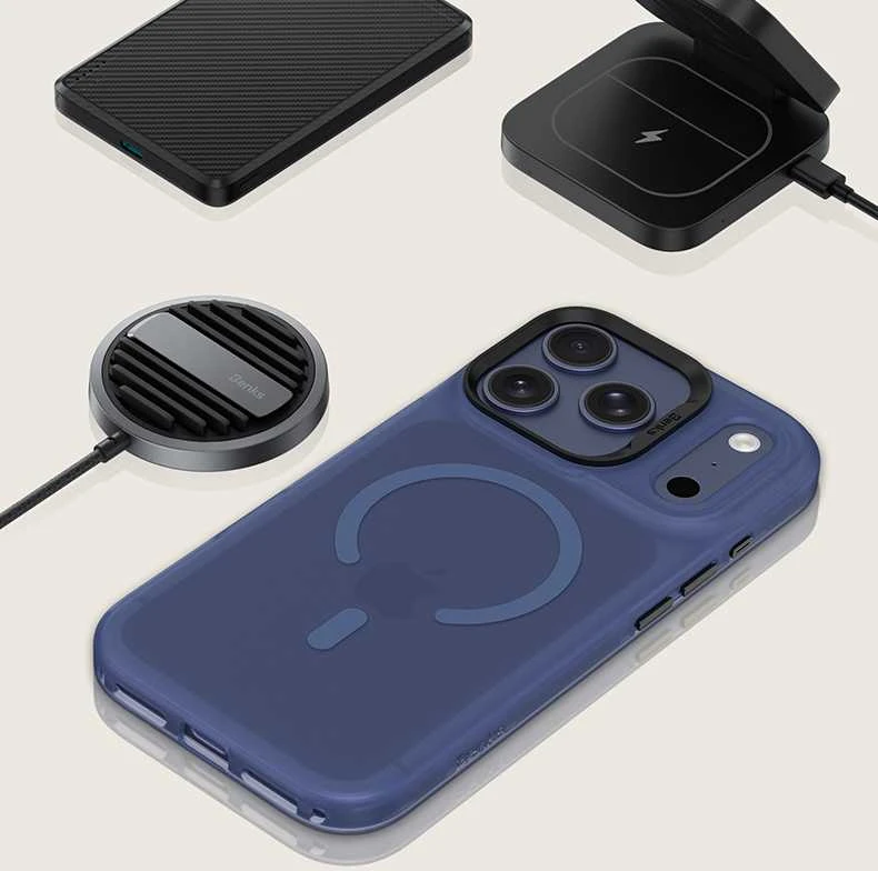Benks Magnetic Lucid Armor dėklas (C069) skirtas Apple iPhone 17 Pro mėlynos spalvos (Camera Control Button)