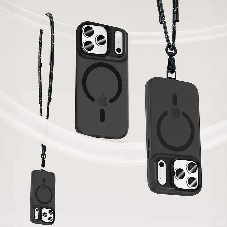 Benks Magnetic Lucid Armor dėklas (K070) skirtas Apple iPhone 17 Pro Max juodos spalvos (Camera Control Button)