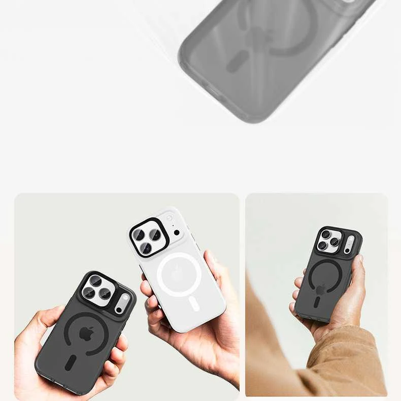 Benks Magnetic Lucid Armor dėklas (K070) skirtas Apple iPhone 17 Pro Max juodos spalvos (Camera Control Button)
