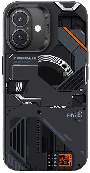 Benks Magnetic Mecha Series dėklas skirtas Apple iPhone 16 Plus juodos spalvos