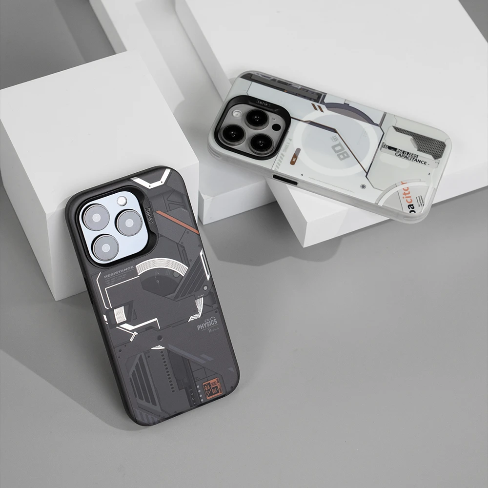 Benks Magnetic Mecha Series dėklas skirtas Apple iPhone 16 Plus juodos spalvos