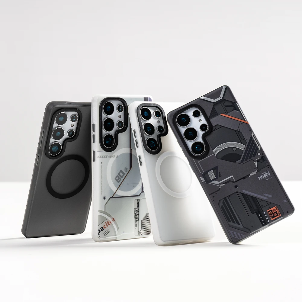Benks Magnetic Mecha Series dėklas skirtas Apple iPhone 16 Plus baltos spalvos