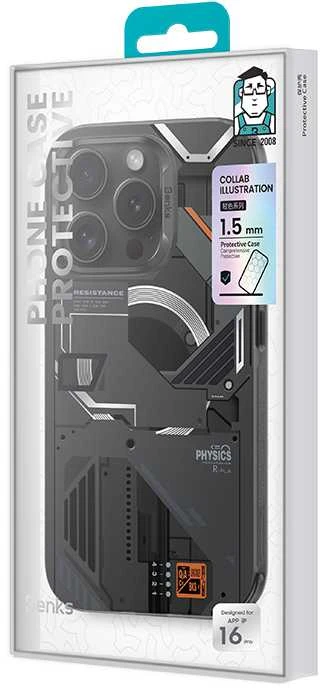 Benks Magnetic Mecha Series dėklas skirtas Apple iPhone 16 Plus juodos spalvos
