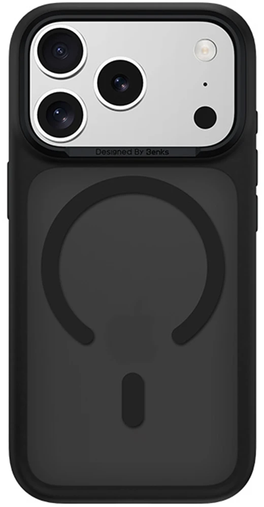 Benks Magnetic Mist dėklas Metal Frame (C.K.FF.AP.BK.0072) skirtas iPhone 18 Pro/17 Pro, juodos spalvos (Camera Control Button)