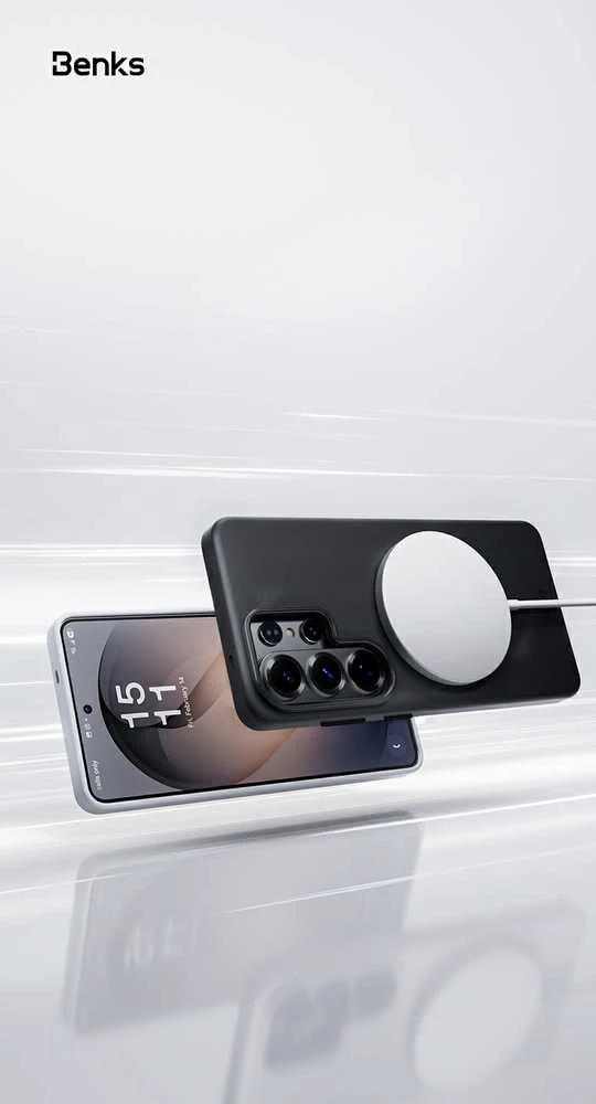 Benks Magnetic Vita Pro Silicone dėklas (A050) skirtas Samsung Galaxy S26 Ultra juodas
