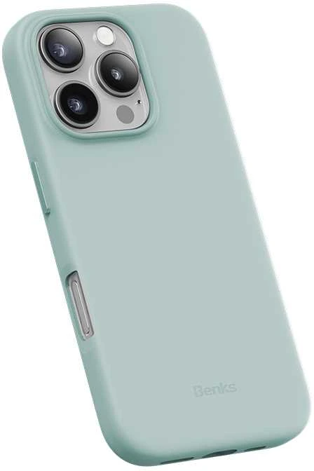 Benks Magnetic Vita Pro silikoninis dėklas skirtas Apple iPhone 16 Pro Max žalios spalvos