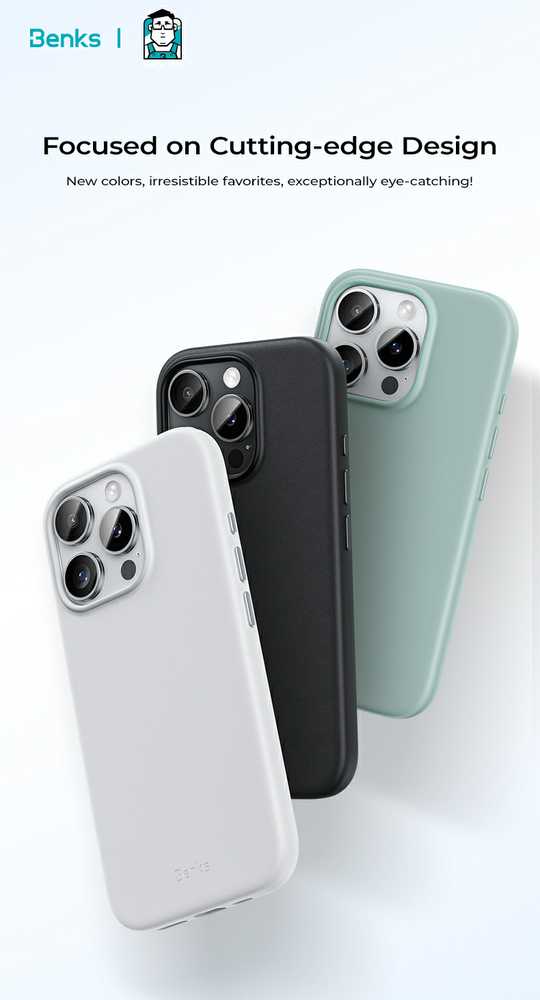 Benks Magnetic Vita Pro Silicone dėklas skirtas Apple iPhone 16 Plus juodos spalvos