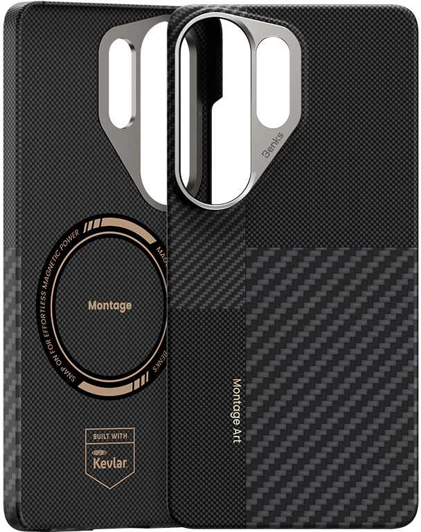 Benks Montage Magnetic Armor Air Kevlar dėklas Metal Frame 600D+1500D (F050) skirtas Samsung Galaxy S26 Ultra juodas
