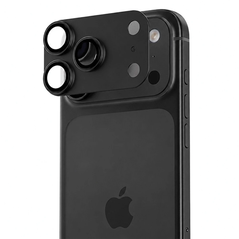 Benks OmniWarrior metalinis integruotas objektyvo apsauginis stikliukas (C.M.SX.AP.BK.R070), skirtas iPhone 18 Pro (AR/juodas)