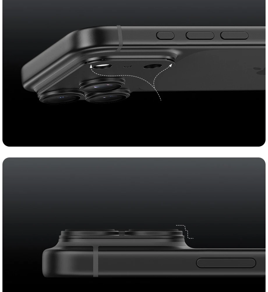 Benks OmniWarrior metalinis integruotas objektyvo apsauginis stikliukas (C.M.SX.AP.BK.R070), skirtas iPhone 18 Pro (AR/juodas)