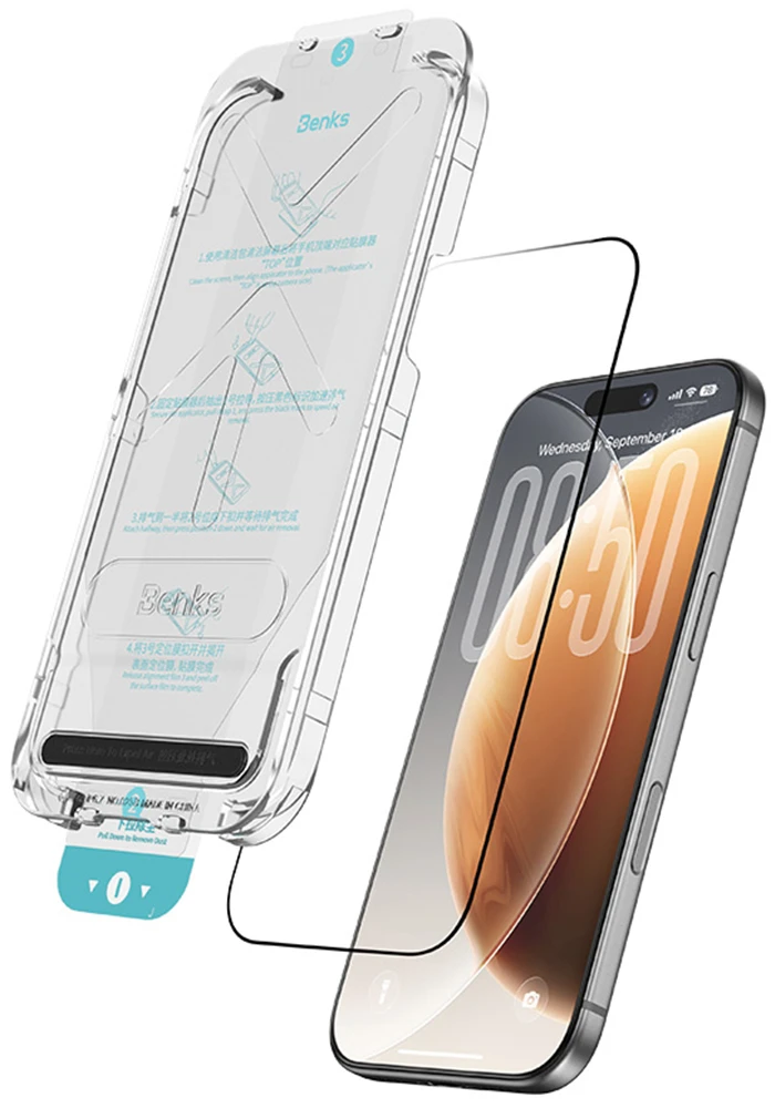 Benks Grūdintas stiklas OmniWarrior Anti-Drop Eye-Friendly (C.M.MD.AP.BK.0069) skirtas iPhone 18 Pro/17 Pro (HD/OL)