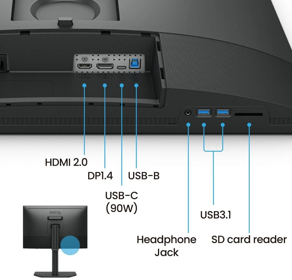 Monitorius BENQ SW242Q 24.1" WQXGA IPS HDMI/DP/USB-C 90W