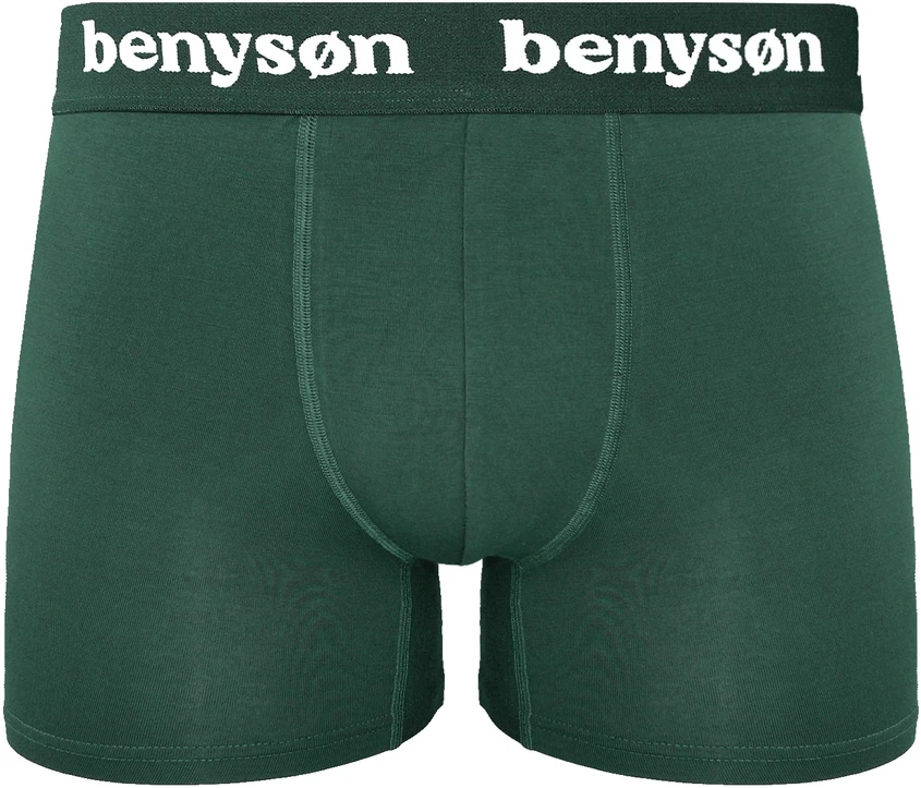 BENYSON bambuko viskozės trumpikės-šortukai vyrams, 3 vnt., žalia, juoda, mėlyna, L
