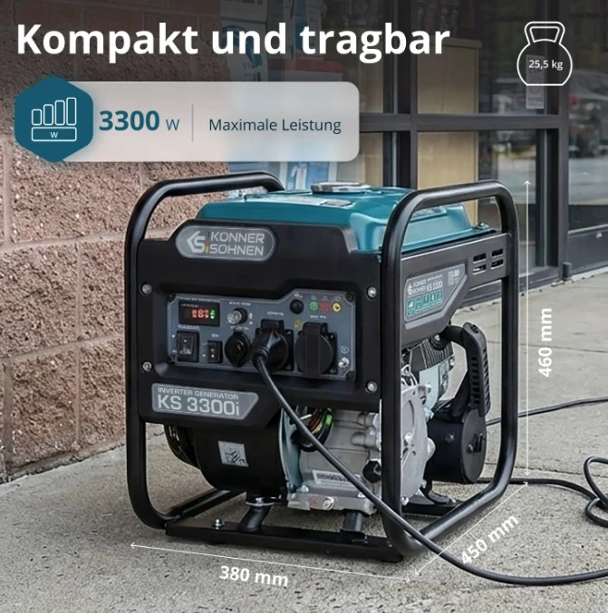 KONNER&SOHNEN Inverterinis generatorius  KS 3300i, 3300W, 230V