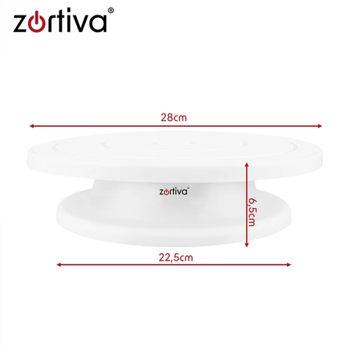 Zortiva Besisukantis torto stovas + 3 mentelės tortams dekoruoti