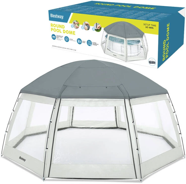 Bestway 2 viename BASEINO UŽDENGIMAS - baseino paviljonas ir sodo pavėsinė 58612