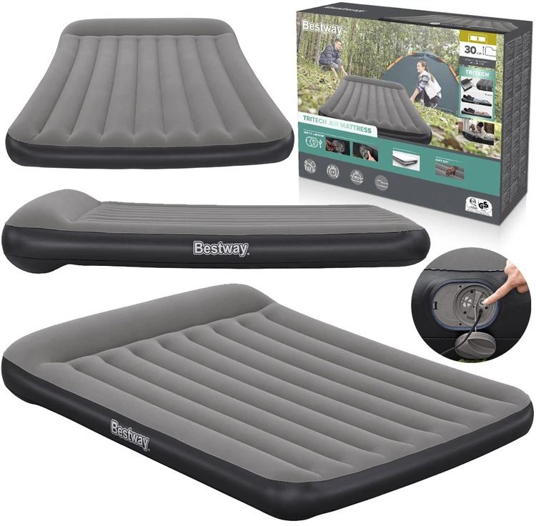 Pripučiamas čiužinys Bestway 150 x 203 x 30 cm su USB pompa