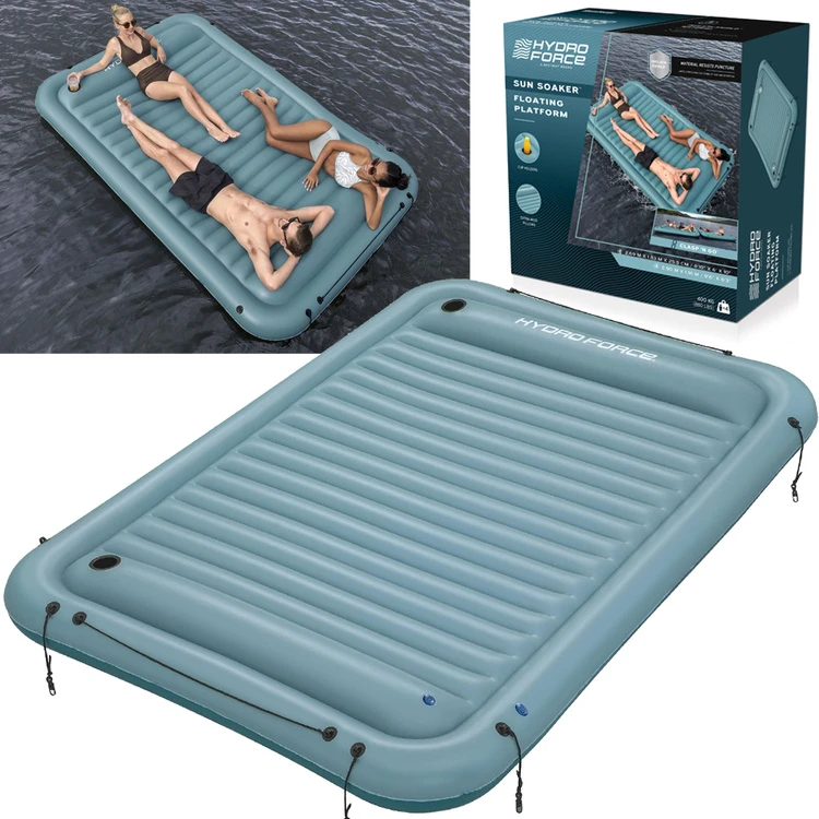 Bestway PLAUKIOJANTI SALA pripučiamas vandens čiužinys 4 asmenims 360 kg 269 x 183 cm 43542