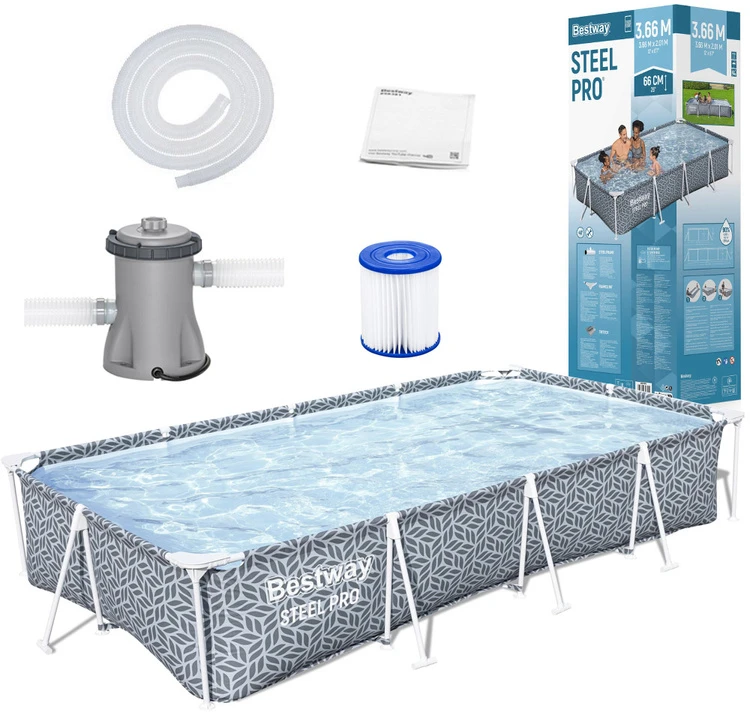 Bestway RĖMO baseinas 366 cm x 201 cm x 66 cm 7in1 561FV