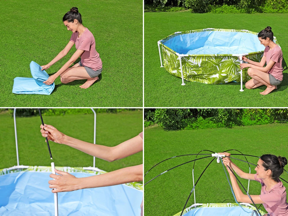 Sodo baseinas vaikams Bestway, 244 x 51 cm, žalias