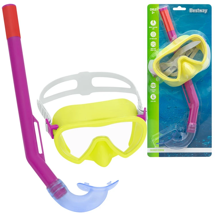Bestway kaukė su vamzdeliu plaukimui 3+ 24036