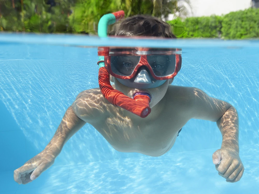 Bestway Set Mask with snorkel for diving Raudonas 7+ 24032