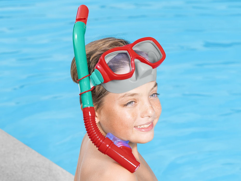 Bestway Set Mask with snorkel for diving Raudonas 7+ 24032