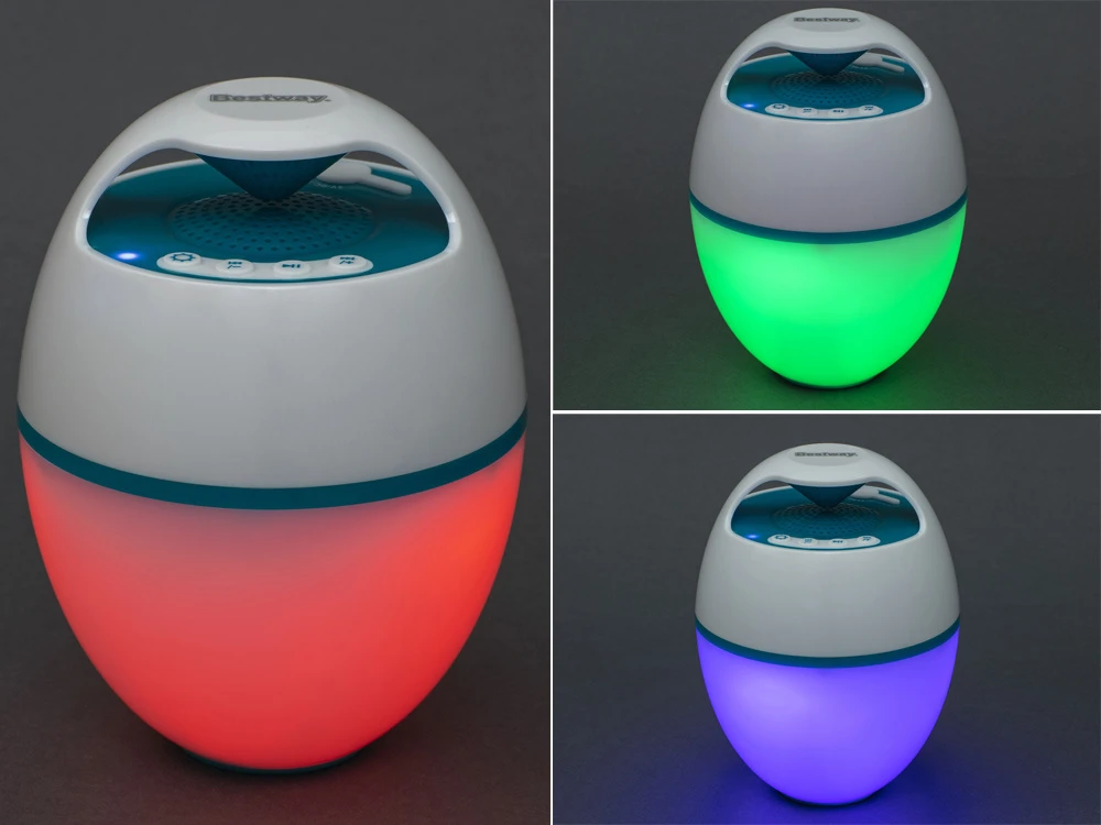Bestway plaukiojantis MusicWave™ garsiakalbis su Bluetooth ir 58700 LED lempute