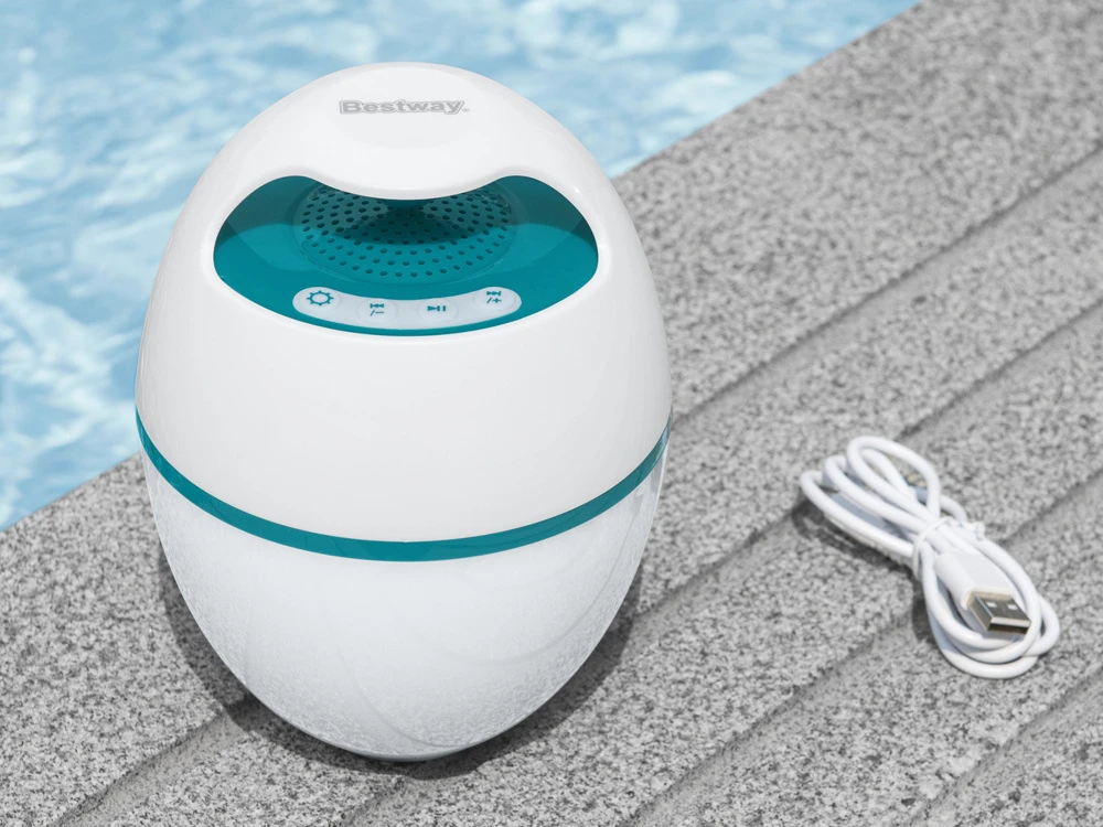 Bestway plaukiojantis MusicWave™ garsiakalbis su Bluetooth ir 58700 LED lempute