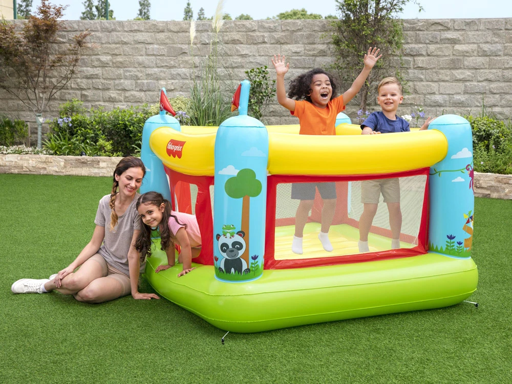 BESTWAY Fisher-Price pripučiamas batutas, 1.75m x 1.73m x 1.35m, 93553