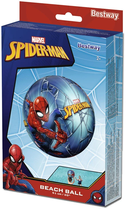 Bestway Pripučiamas paplūdimio rutulys 51 cm Spiderman