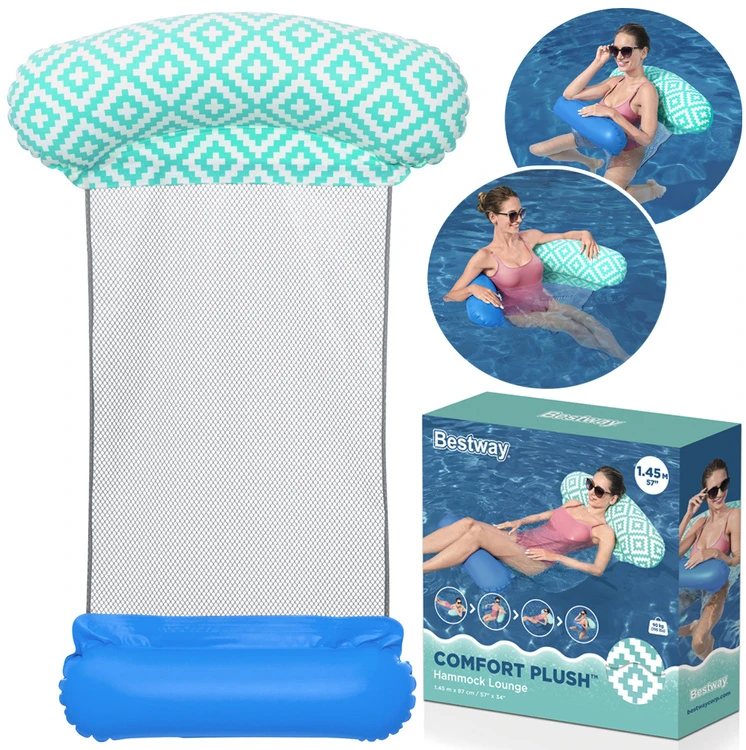 Bestway plaukimo kėdė gultas vandens hamakas Comfort Plush 145x87 cm 43555