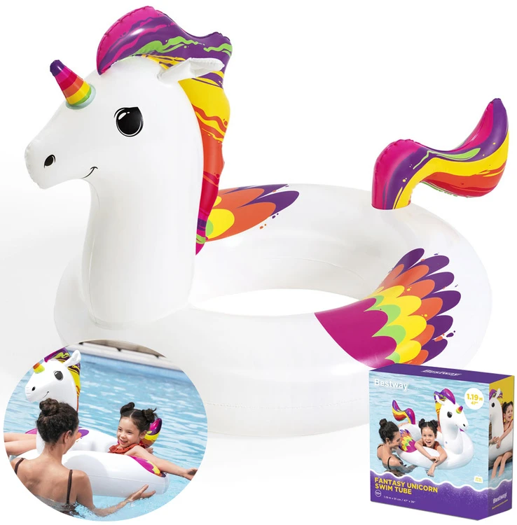 BESTWAY plaukimo ratas Fantasy Unicorn 119cm x 91cm., 36159