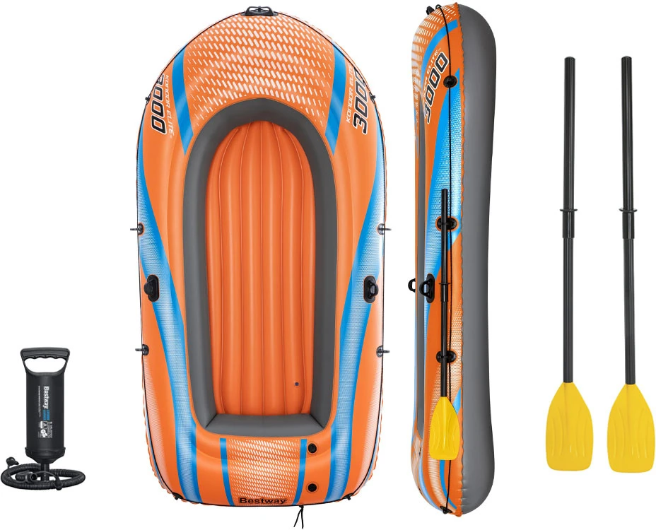 Bestway pripučiamų plaustų rinkinys Kondor Elite 3000 suklijomis ir pompa 61145