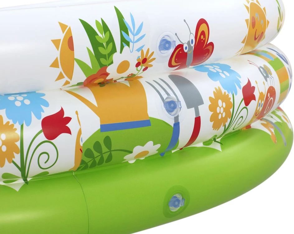 Bestway Sausas baseinas su kamuoliukais GĖLĖ 102x25cm + 50 kamuoliukų ir žaislų 52466