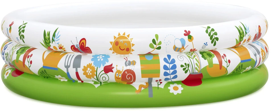 Bestway Sausas baseinas su kamuoliukais GĖLĖ 102x25cm + 50 kamuoliukų ir žaislų 52466