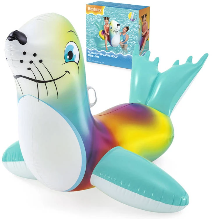 Bestway Spalvinga pripučiama SEAL plaukimo aikštelė su rankenomis 157 x 114 cm 41479