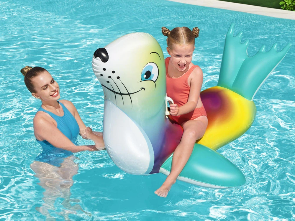 Bestway Spalvinga pripučiama SEAL plaukimo aikštelė su rankenomis 157 x 114 cm 41479