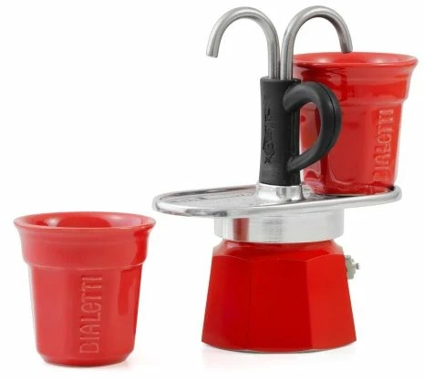 Bialetti Mini Express kavos virimo aparatas, raudonos spalvos, 2 puodeliai