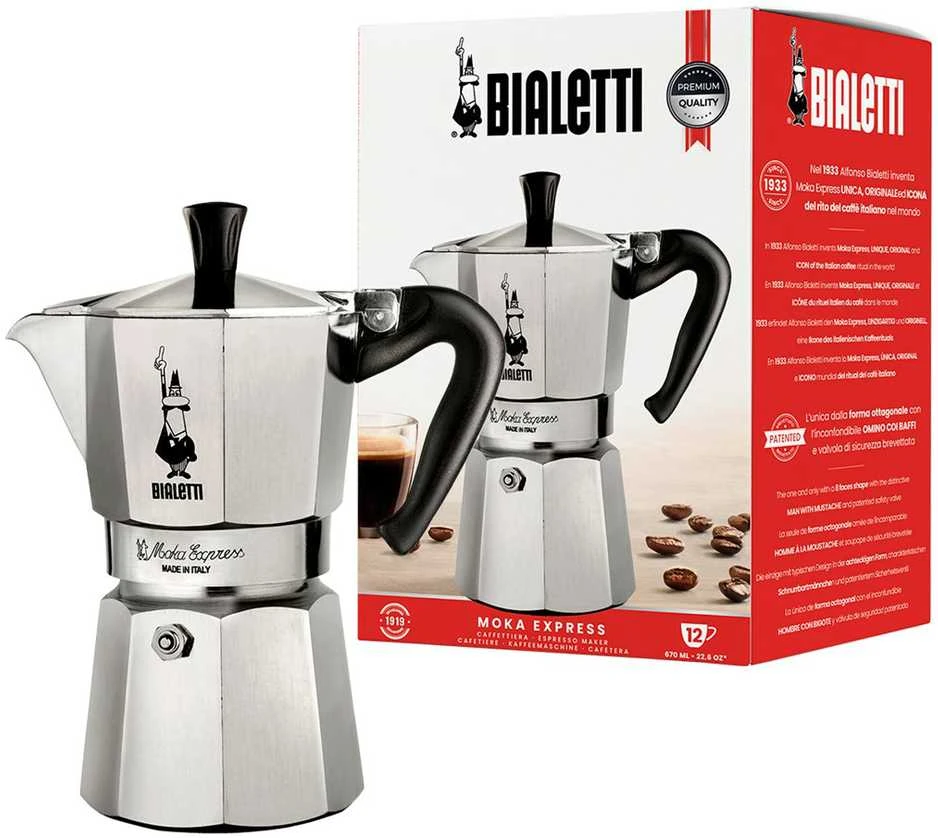 Bialetti Moka Express Moka kavinukas 0.775 L Aliuminio, Juodas