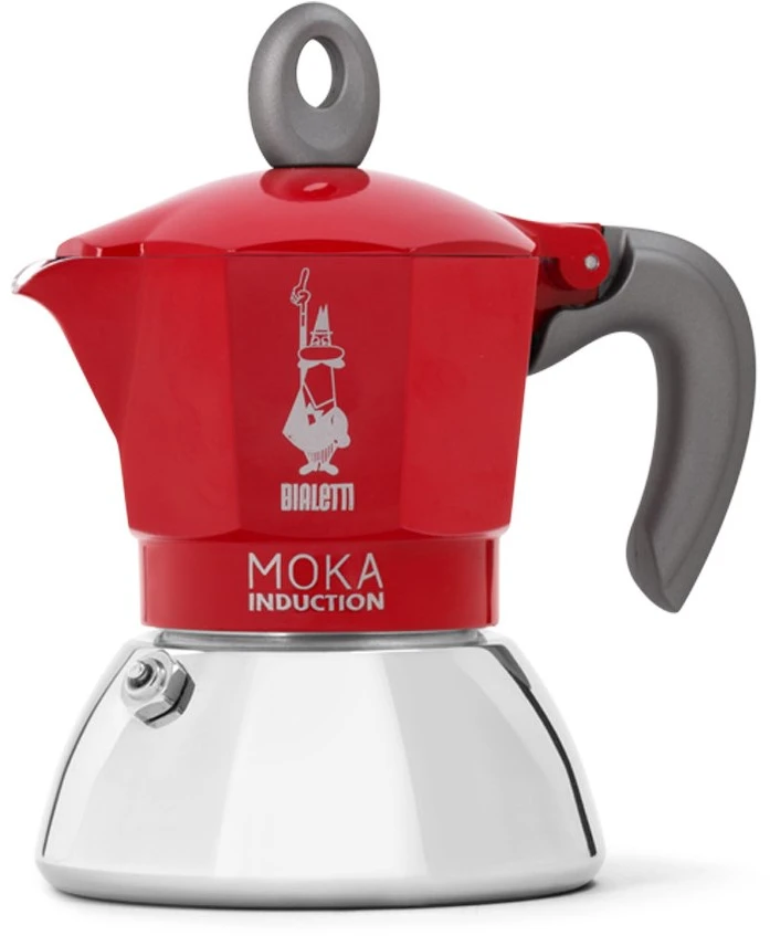 Kavinukas Bialetti Moka Induction 2TZ (100ml), raudonas