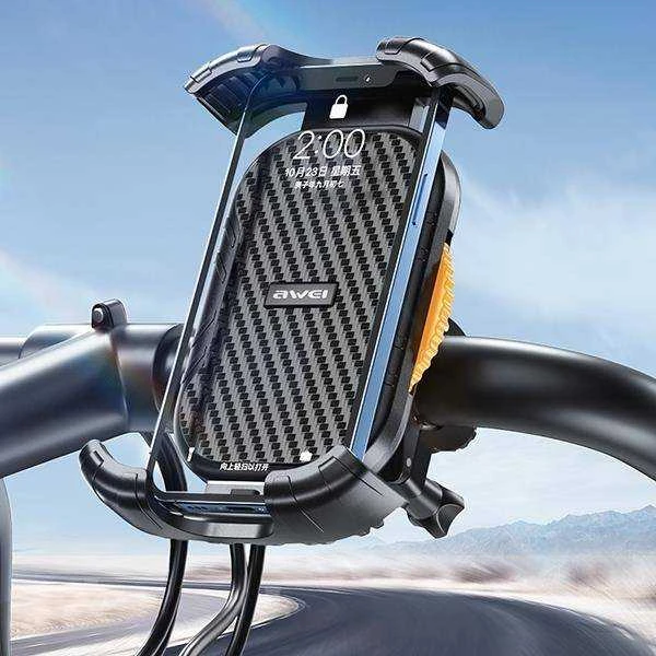 AWEI X29 bike mount 4.7″-6.7″ for frame juodos spalvos