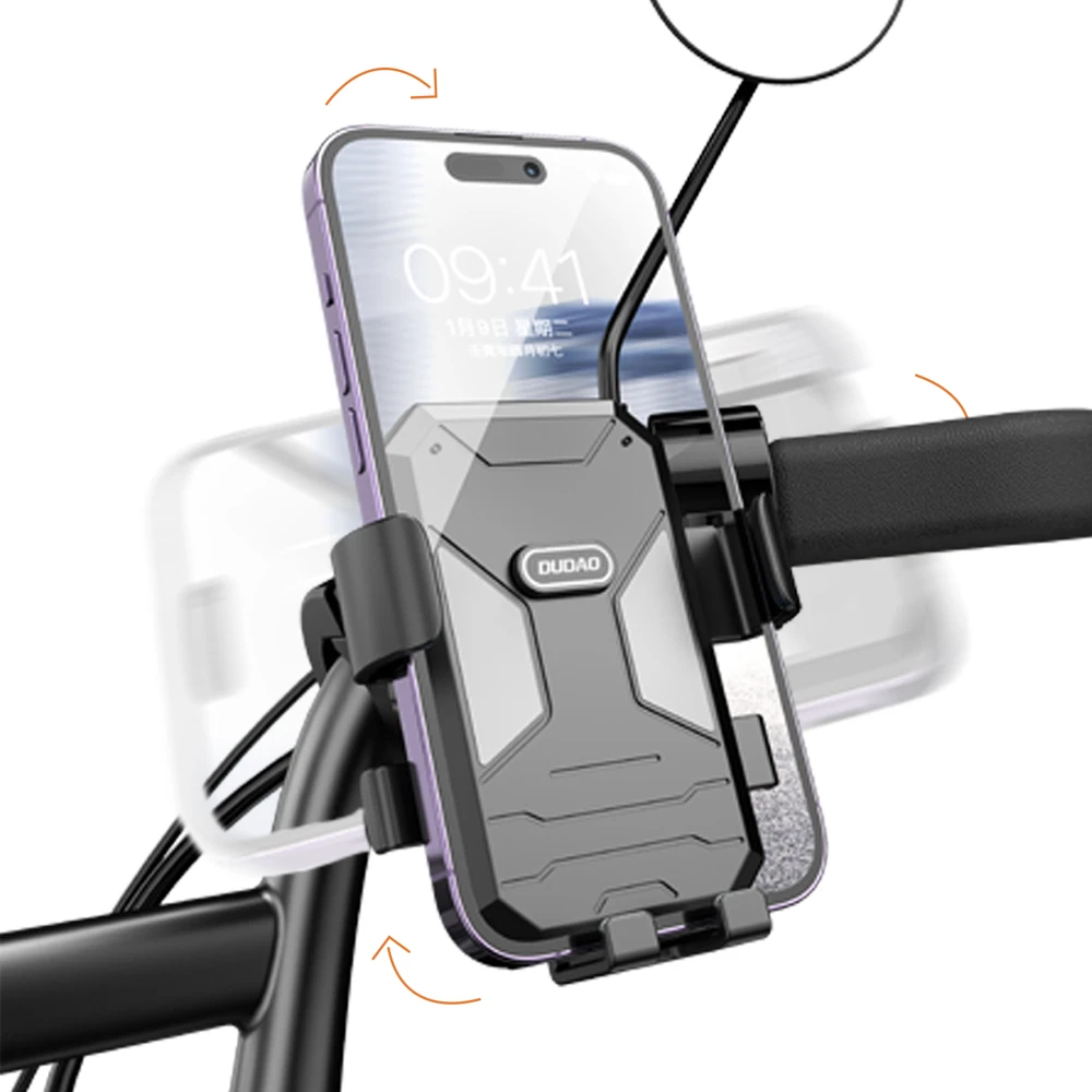 Dviračio / motociklo telefono laikiklis Dudao F7C – juodas