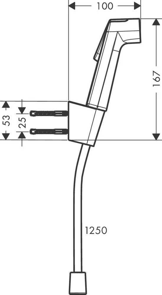Bidė dušelis Hansgrohe 29238140, bronza