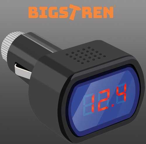Bigstren Automobilio 12V voltmetras prie degiklio lizdo