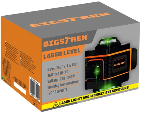 Bigstren lazerinis nivelyras 16 linijų, 360 laipsnių