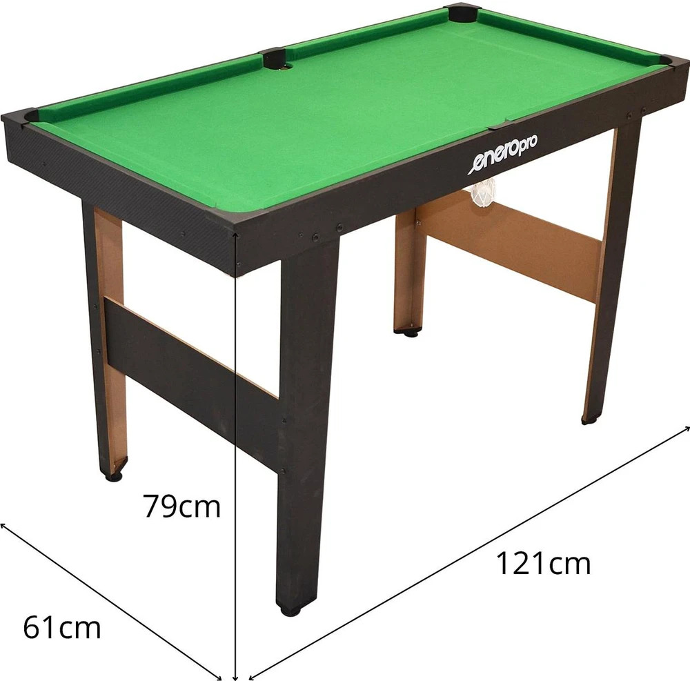 Enero Pro stalas biliardui juodas 121x61x79 cm