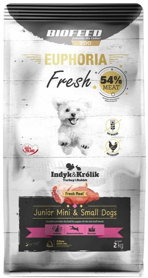 Šunų Maistas - BIOFEED Euphoria Fresh Junior Mini & Small kalakutiena & triušiena 2kg