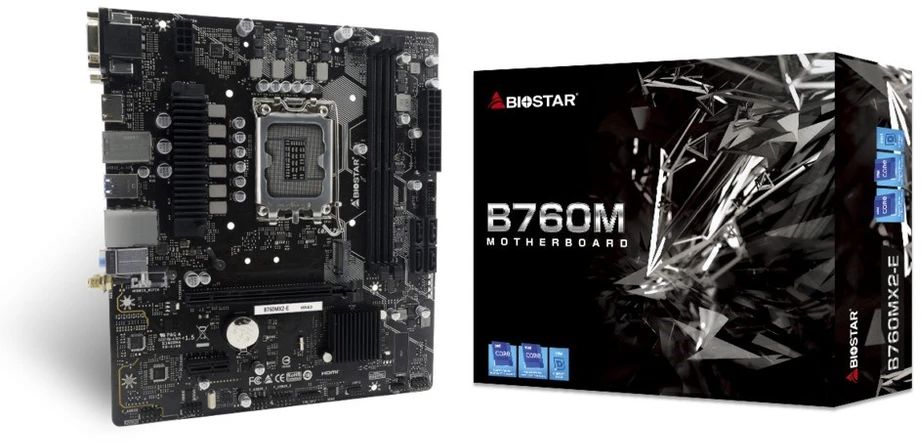 Biostar B760MX2-E D4 pagrindinė plokštė Intel B760 LGA 1700 micro ATX